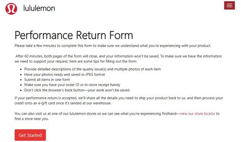 lululemon return|lululemon performance return request.